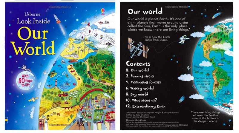 Look Inside Our World from the Usborne Series Book Cover-Top Travel Books for Little Kids