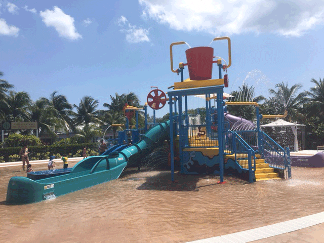 Kids waterpark structure at Ritz-Carlton, Grand Cayman