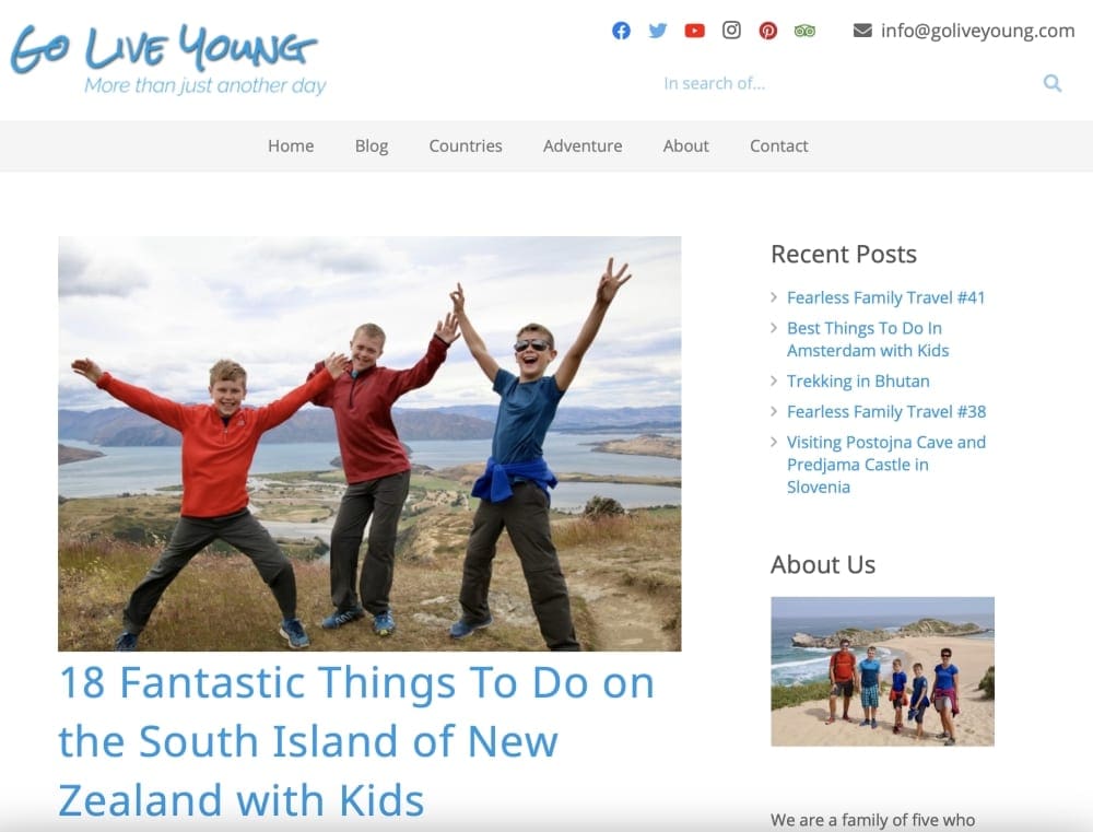 Blog on 18 things to do on South Island New Zealand with kids