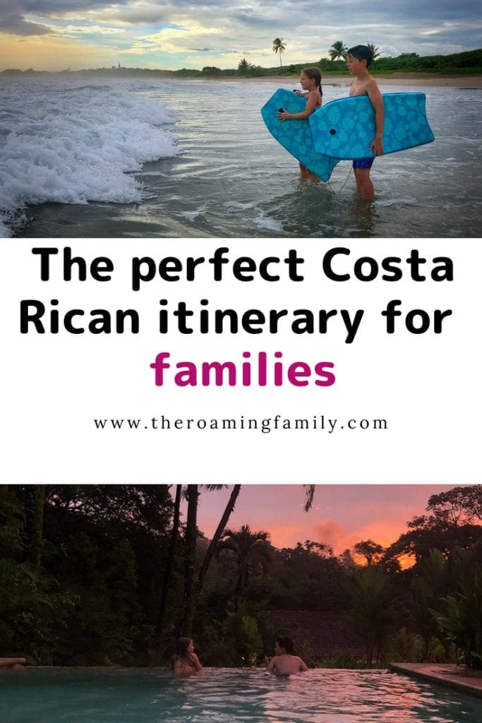 Website banner -A family friendly Costa Rican Itinerary, Itinerary by The Roaming Family