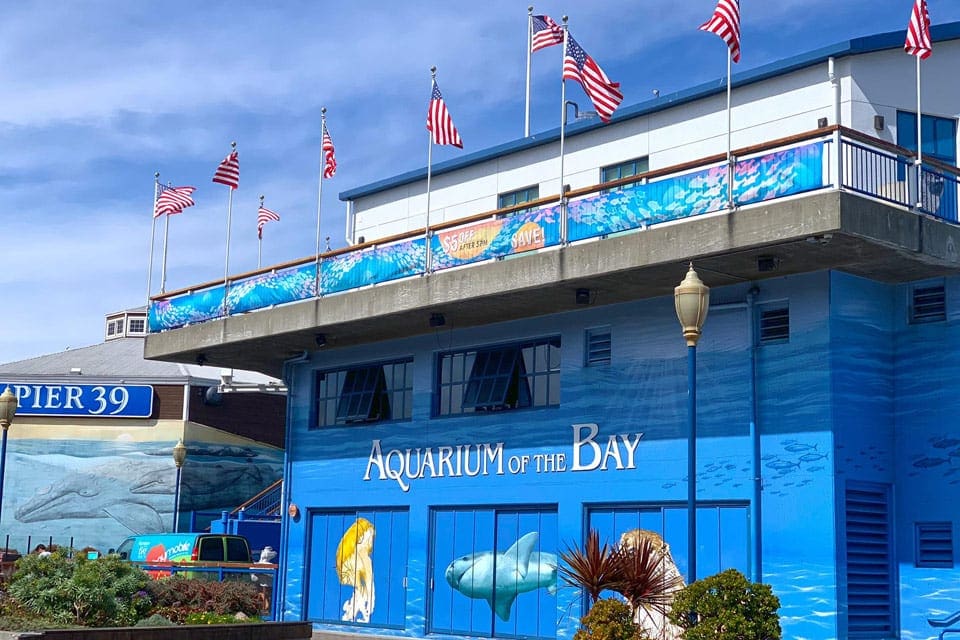 The entrance to Aquarium of the Bay.