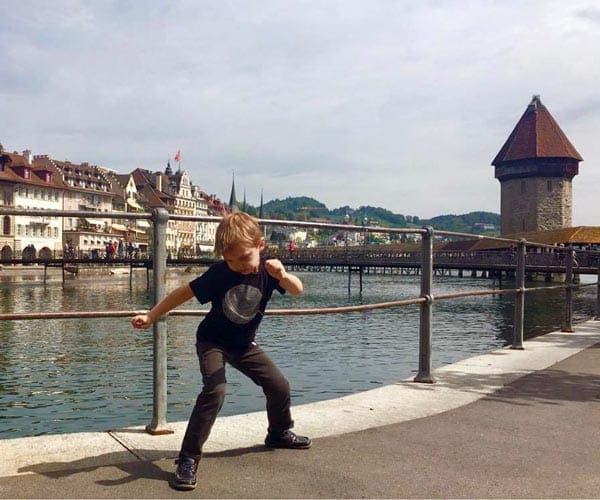 Kid dancing in Lucerne