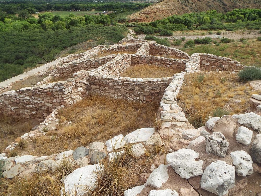 A birds-eye view of Tuzigoot National Monument, one of the best things to do in Sedona for families. 