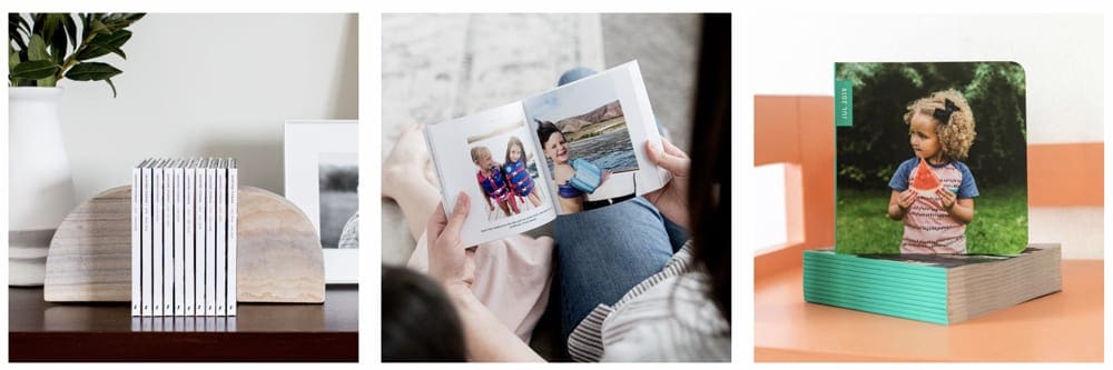 A series of photo book options offered by Chatbooks, one of the best Photo Books for Family Vacation pictures.