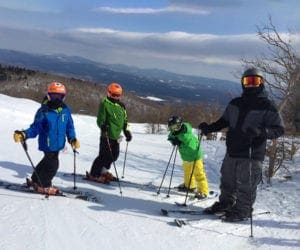 family skiing in Vermont